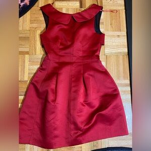 Zara size S red wide skirt mini dress